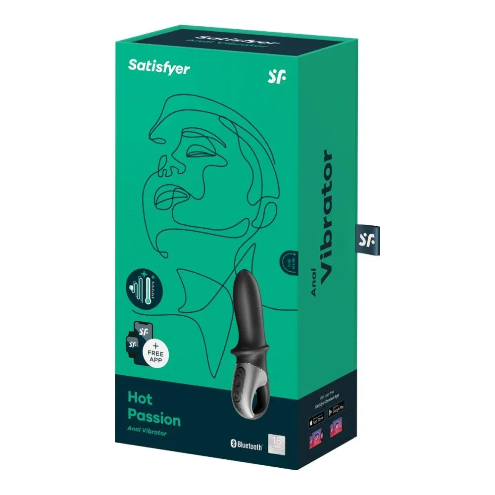 Satisfyer Hot Passion Anal Connect App - Wibrator, Czarny, 18 cm