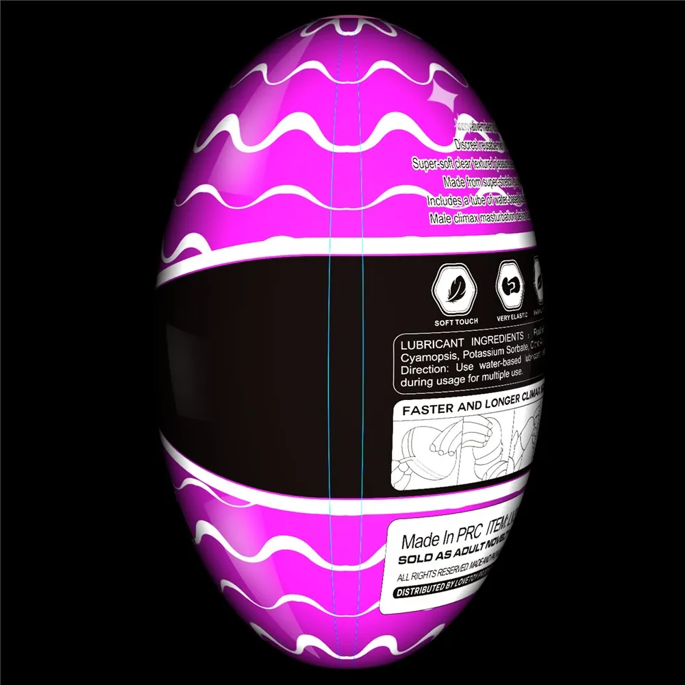 Мастурбатор яйцо LoveToy Giant Egg Grind Ripples Edition (прозрачный)