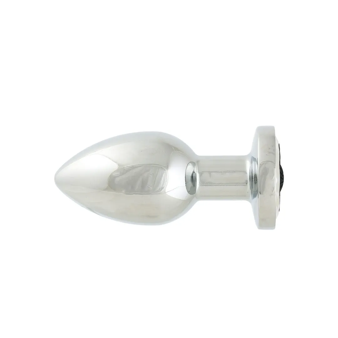 Simply Pleasure Korek Analny Wibrujący Sterowany Zdalnie Ładowany USB - Korek analny, Srebro, 8.4 cm
