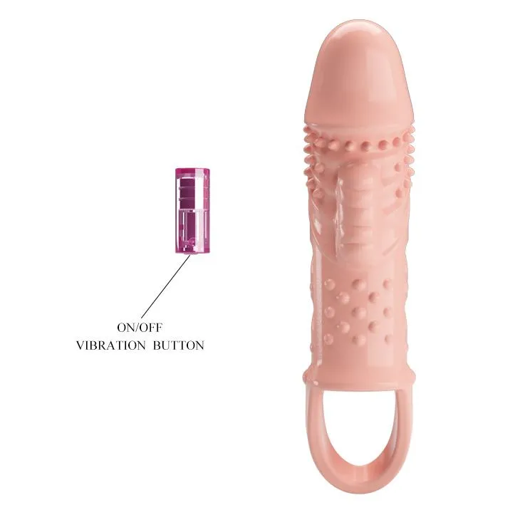 Pretty Love Cecelia Penis Sleeve - Nakładka na penisa, W kolorze cielistym, 18, 5 cm