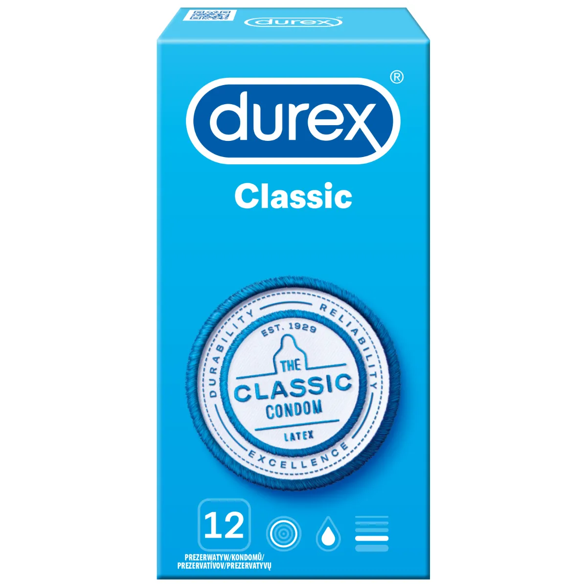 Durex Classic - Prezerwatywy, Przezroczysty, 19.5 cm