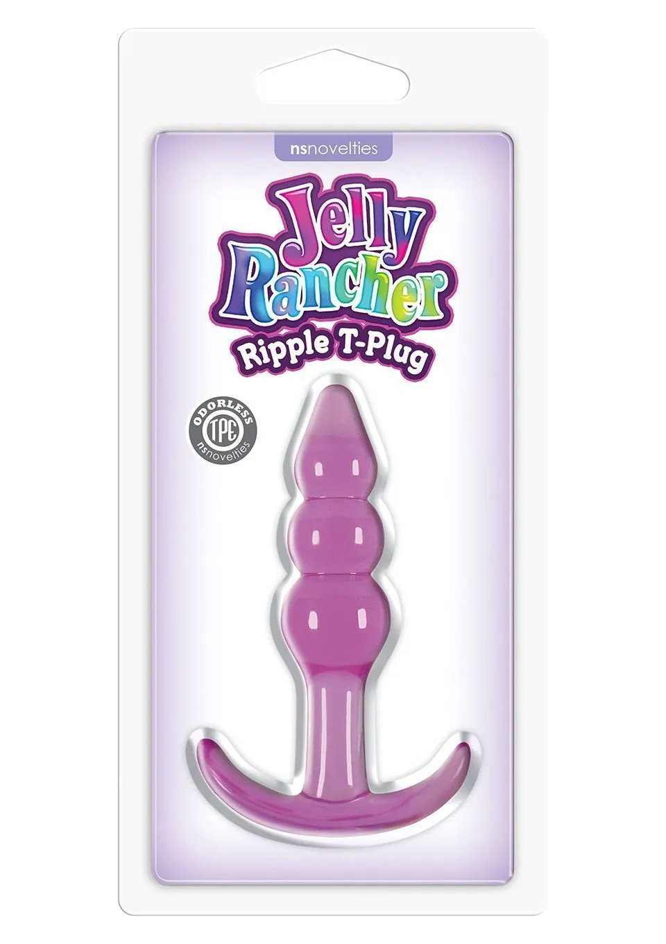 Анальна пробка Jelly Rancher Ripple T-Plug, 11 см (фіолетовий)