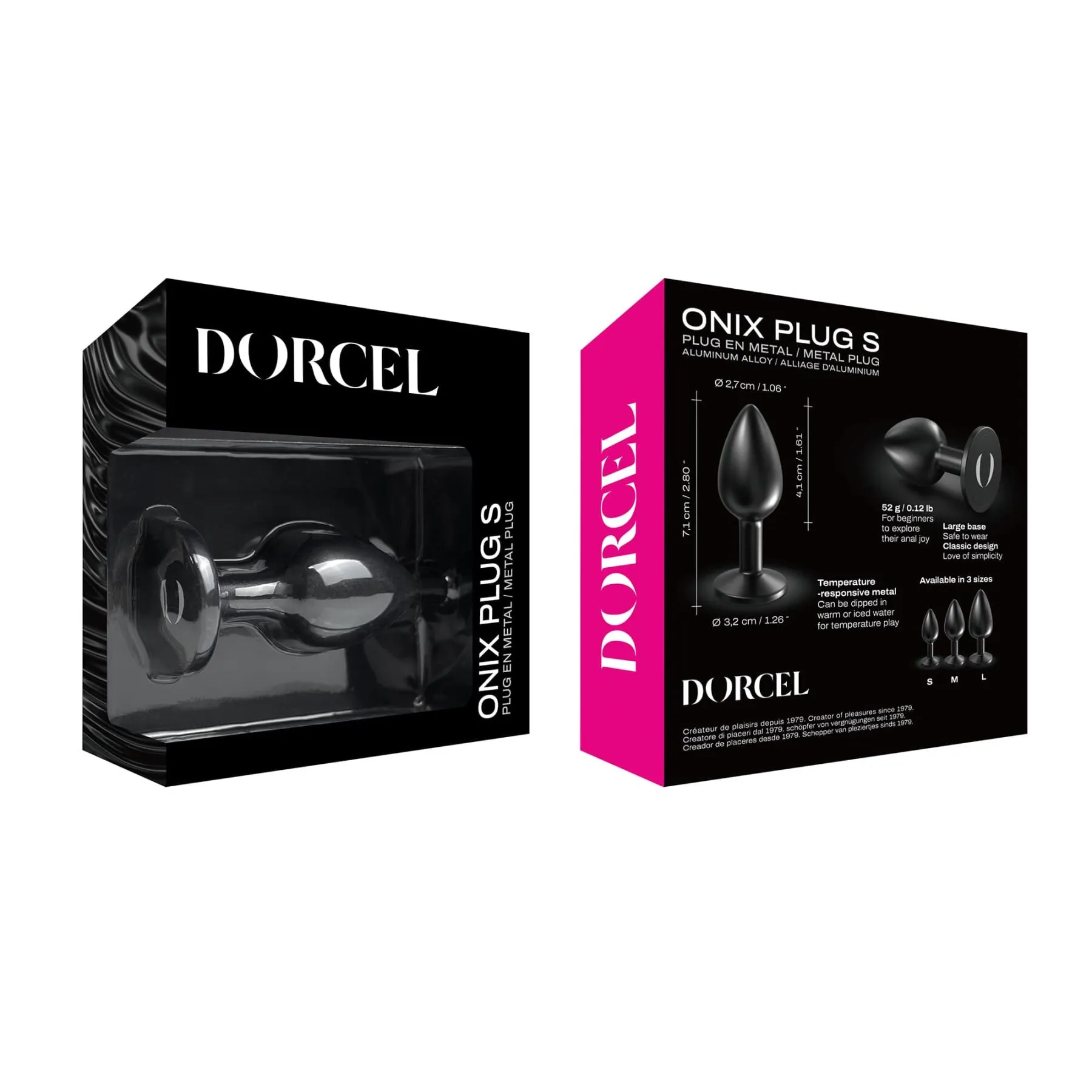 Анальная пробка Dorcel Onix Plug S, 7.1 см (черный)