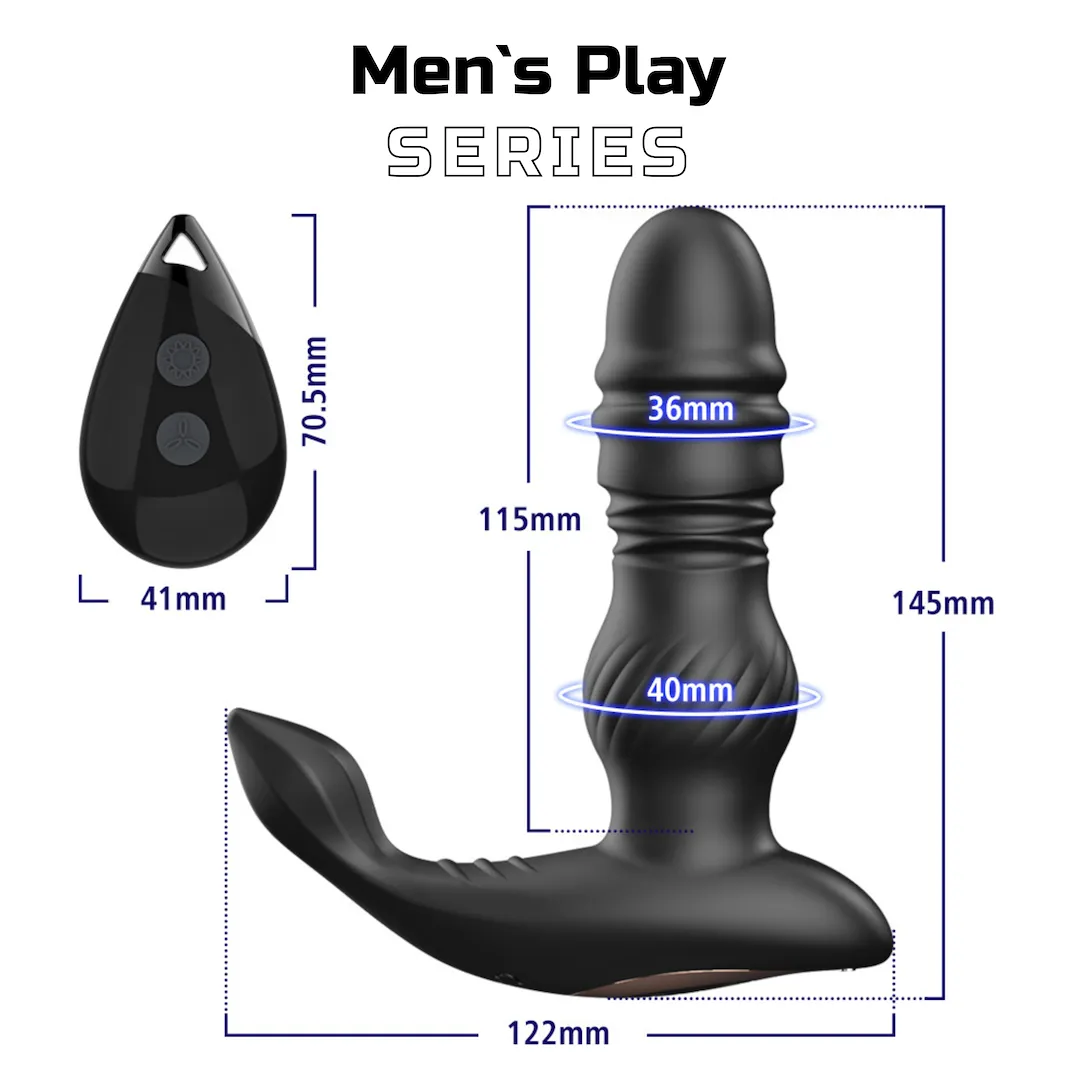Стимулятор простаты Erospace Men's Play B4, 12.2 см (черный)