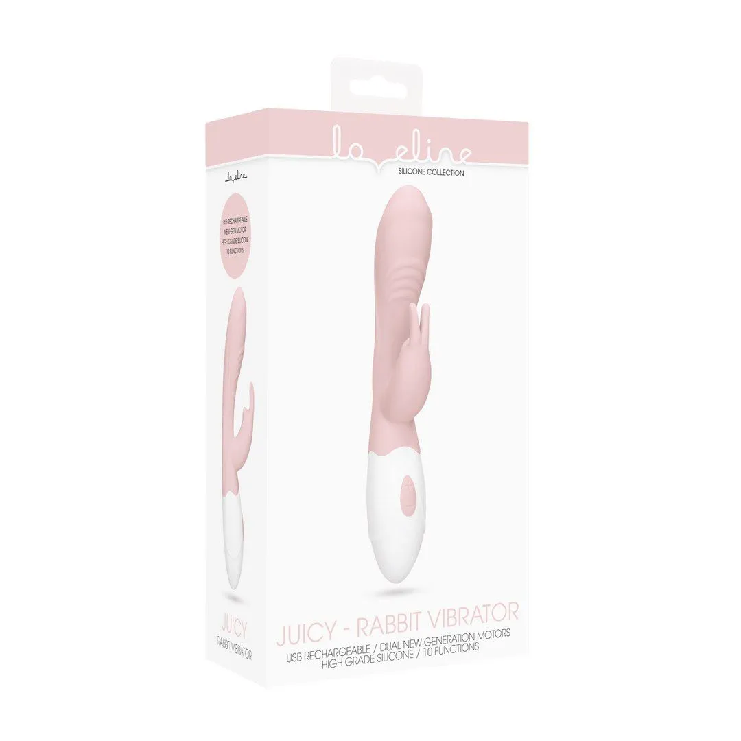 Loveline Juicy - Wibrator królik, Jasnoróżowy, 20 cm