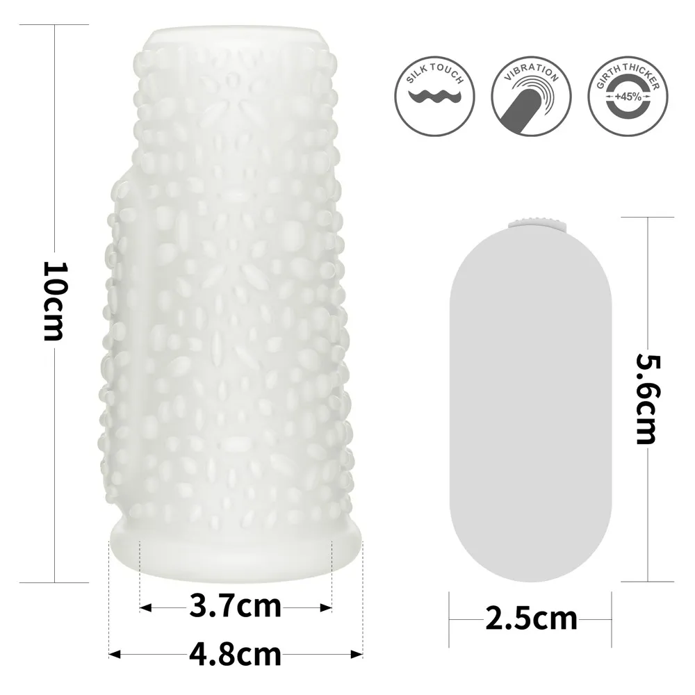 Lovetoy Vibrating Drip Knights Ring - Wibrująca nakładka na penisa, Biały, 10 cm