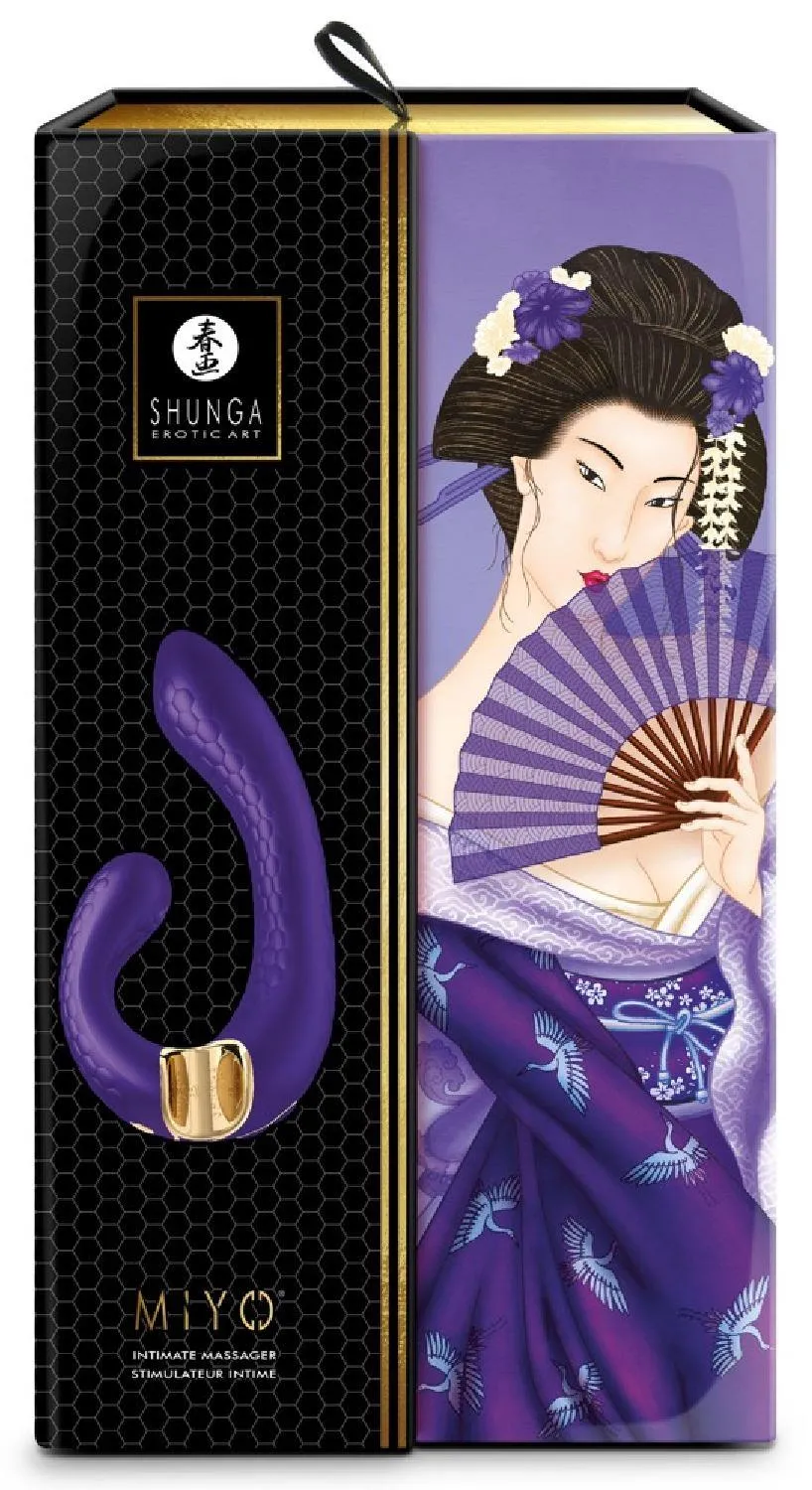 Shunga Miyo Intimate - Wibrator, Fioletowy, 18.5 cm