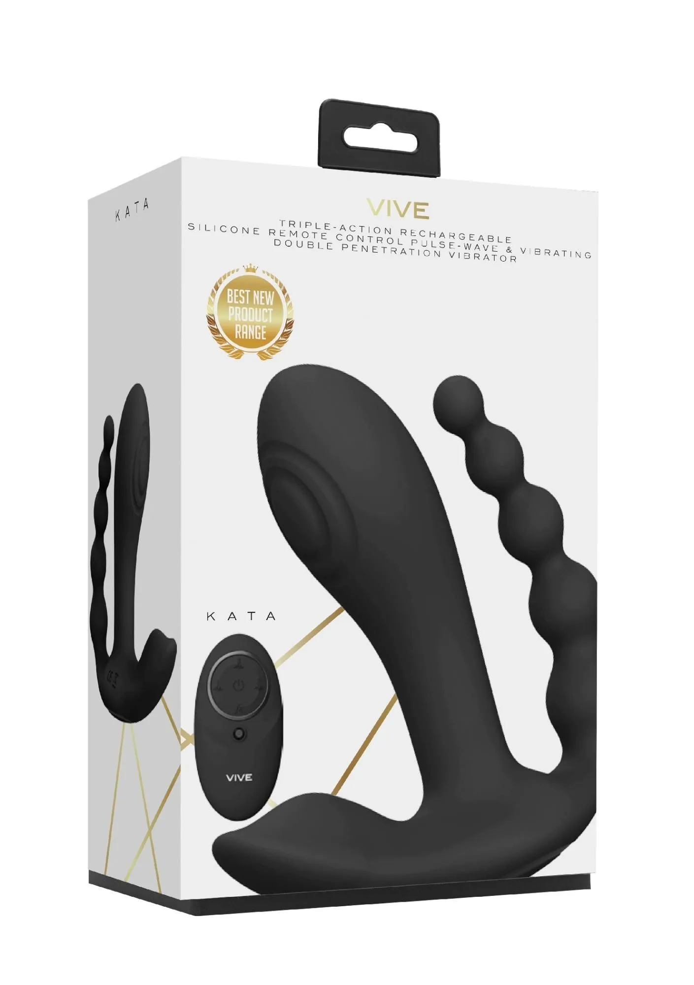 Стимулятор простати ShotsToys Kata, 12 см (чорний)