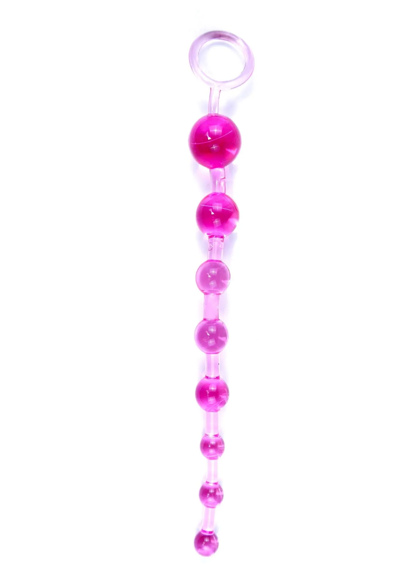 B - Series EasyLove Jelly Anal Beads - Łańcuszek analny, Różowy, 26 cm