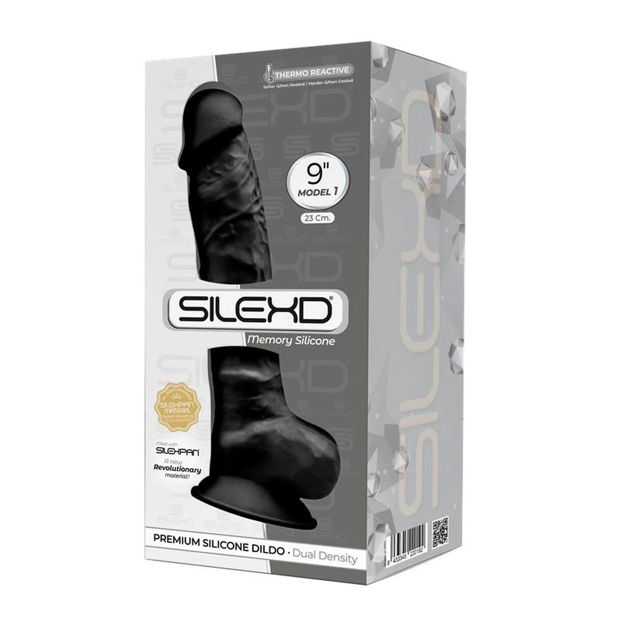 Фаллоимитатор Silexd Premium Silicone Dildo Model 1 Size 9, 23 см (черный)