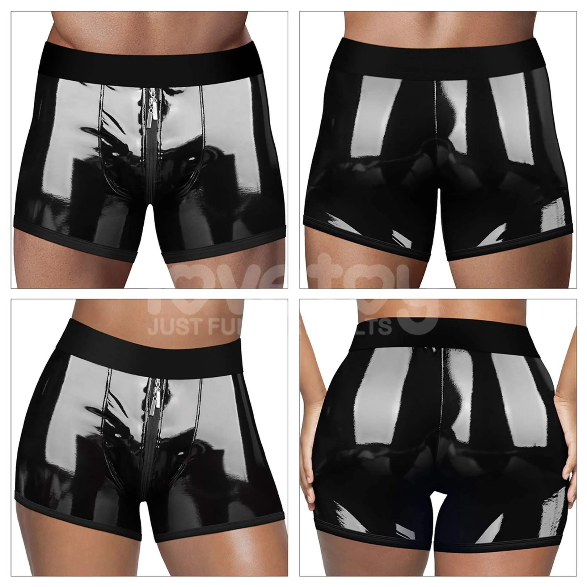Труси для страпону Lovetoy Chic Strap-On Shorts, 28-31 (чорний)