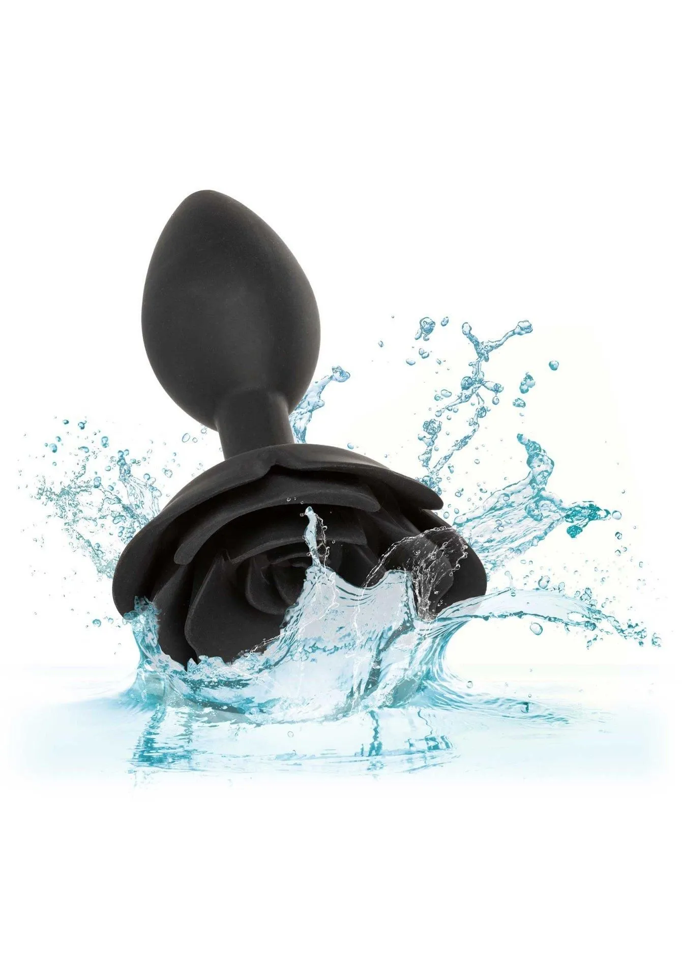 Анальная пробка Calexotics Rose Anal Plug Small, 10.2 см (черный)