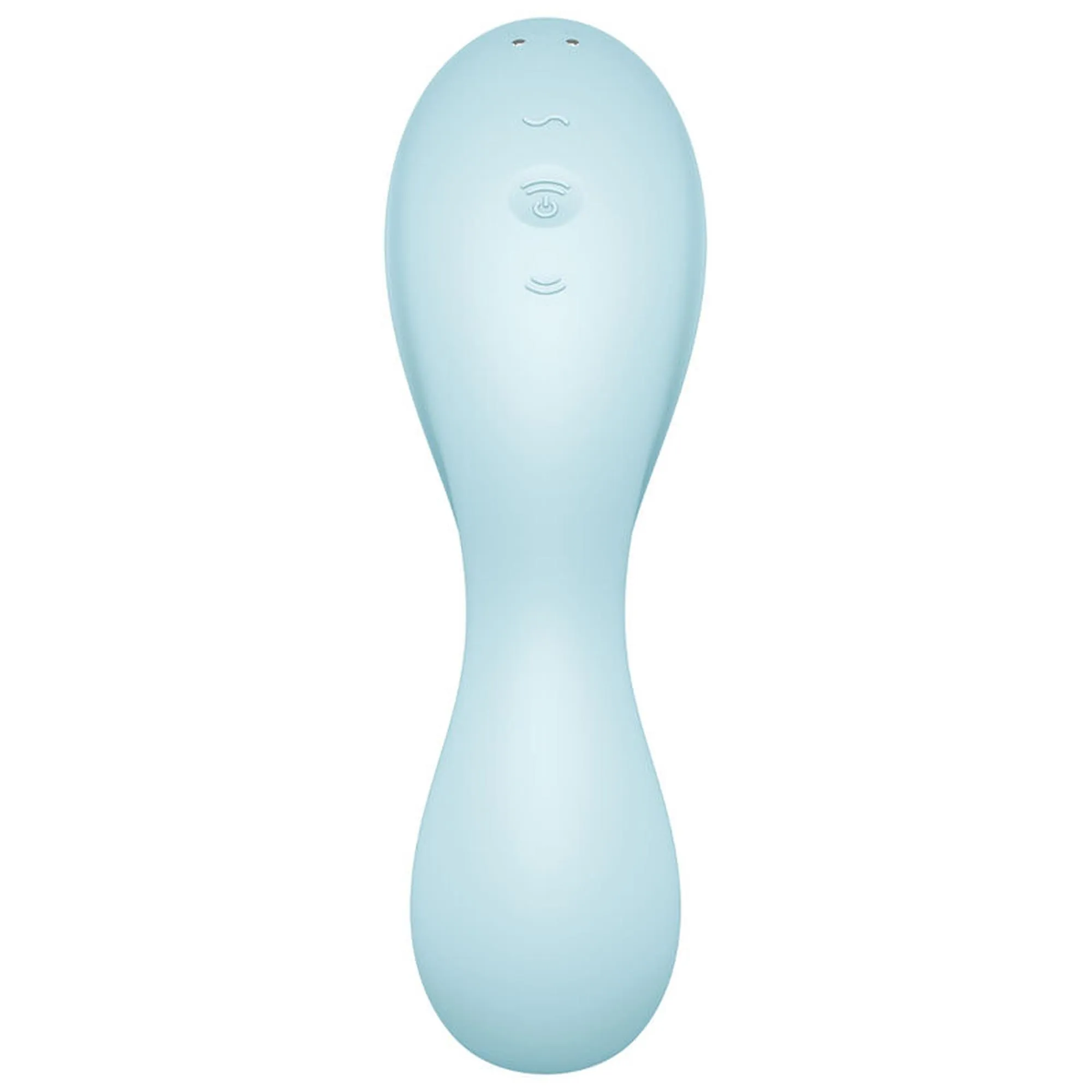 Вакуумный стимулятор клитора с вибрацией Satisfyer Curvy Trinity 5+ (голубой)