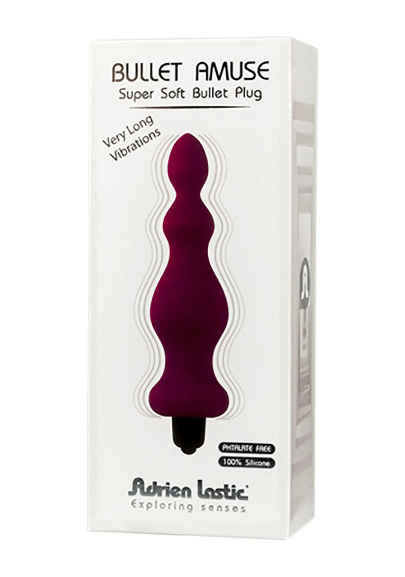 Анальная пробка Adrien Lastic Bullet Amuse, 14.5 см (пурпурный)