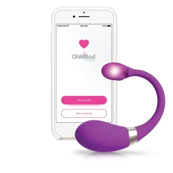 Віброяйце Kiiroo OhMiBod Esca 2, 18,5 см (фіолетовий)