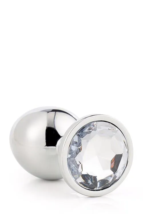 Dream Toys Gleaming Love Silver Plug Large - Korek analny, Srebro, 9.5 cm