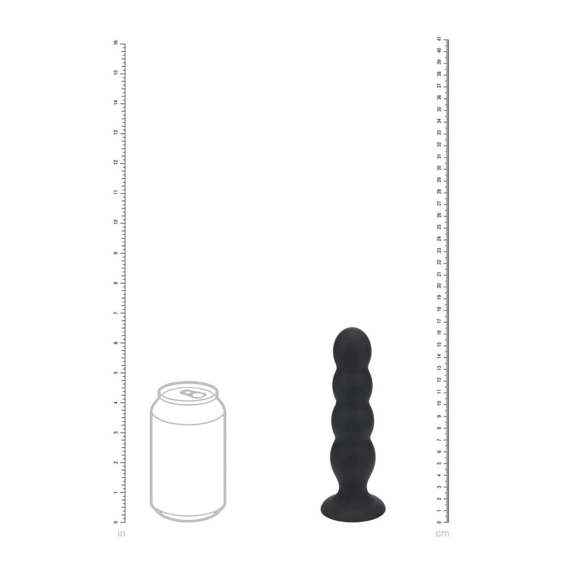 Анальная пробка Levelz Quad Rattle Liquid, 16.5 см (черный)