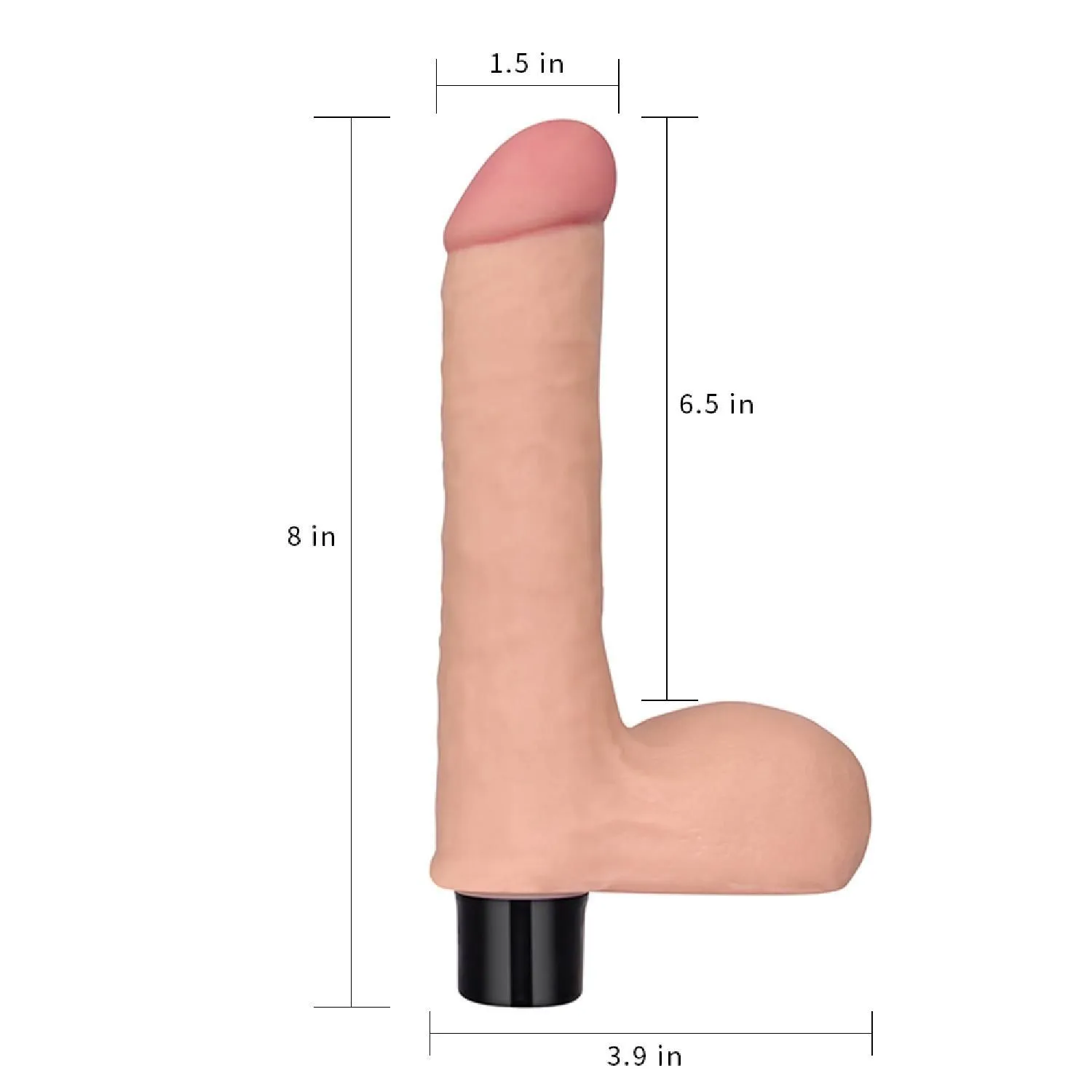 Реалістичний вібратор Real Softee Vibrator With Balls Flesh, 17 см (тілесний)