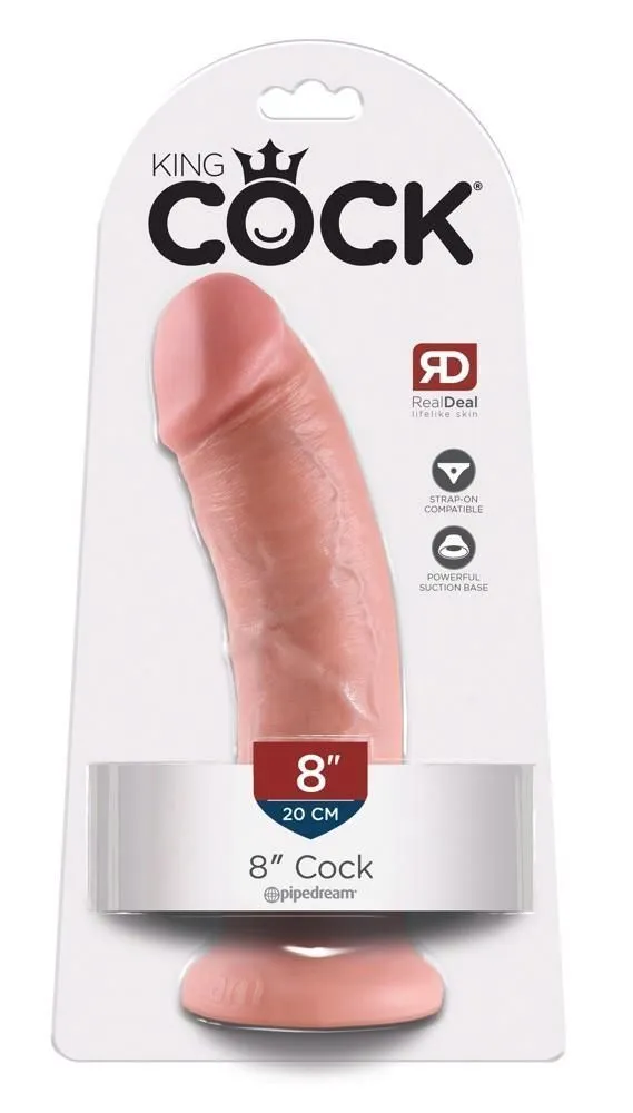 King Cock King Cock 8" - Dildo, W kolorze cielistym, 21.5 cm