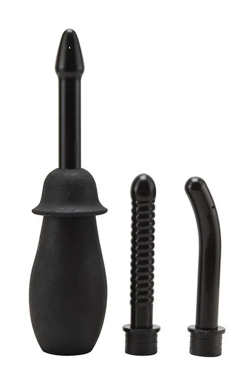 Анальний душ Seven Creations Douche Unisex, 3 насадки (чорний)