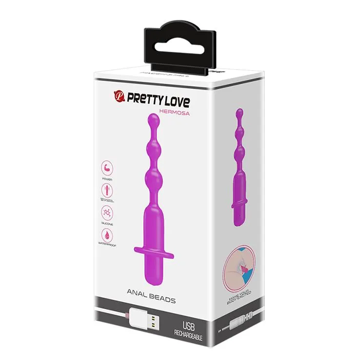Pretty Love Hermosa Anal Beads - Korek analny, Fioletowy, 13, 7 cm