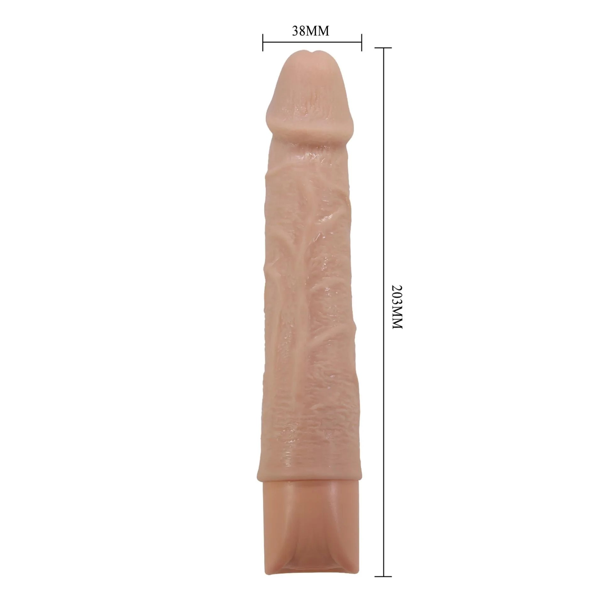 Pretty Love Leander Realistic - Wibrator, W kolorze cielistym, 20.3 cm