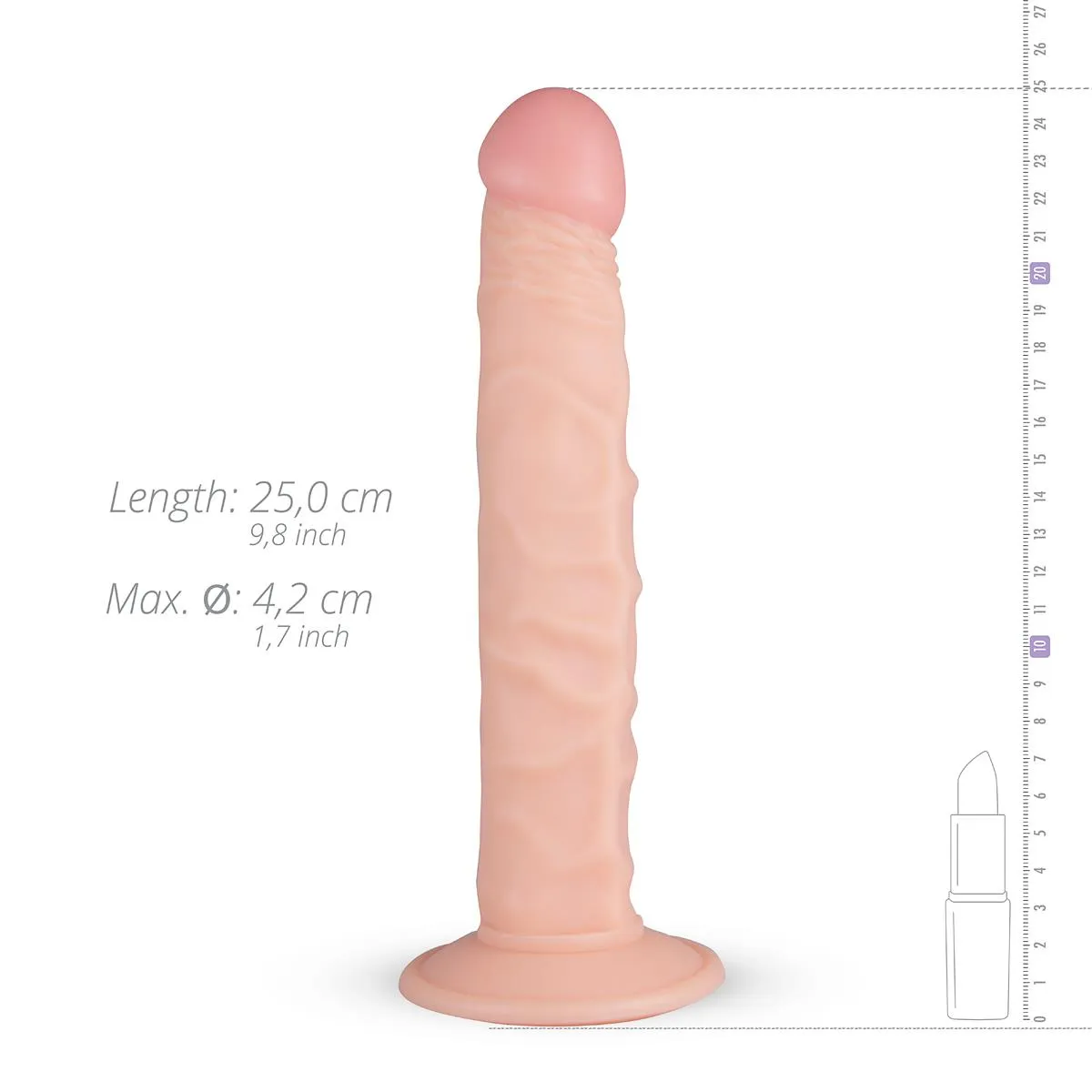 Real Fantasy Scott Realistic Dildo - Dildo, W kolorze cielistym, 25 cm