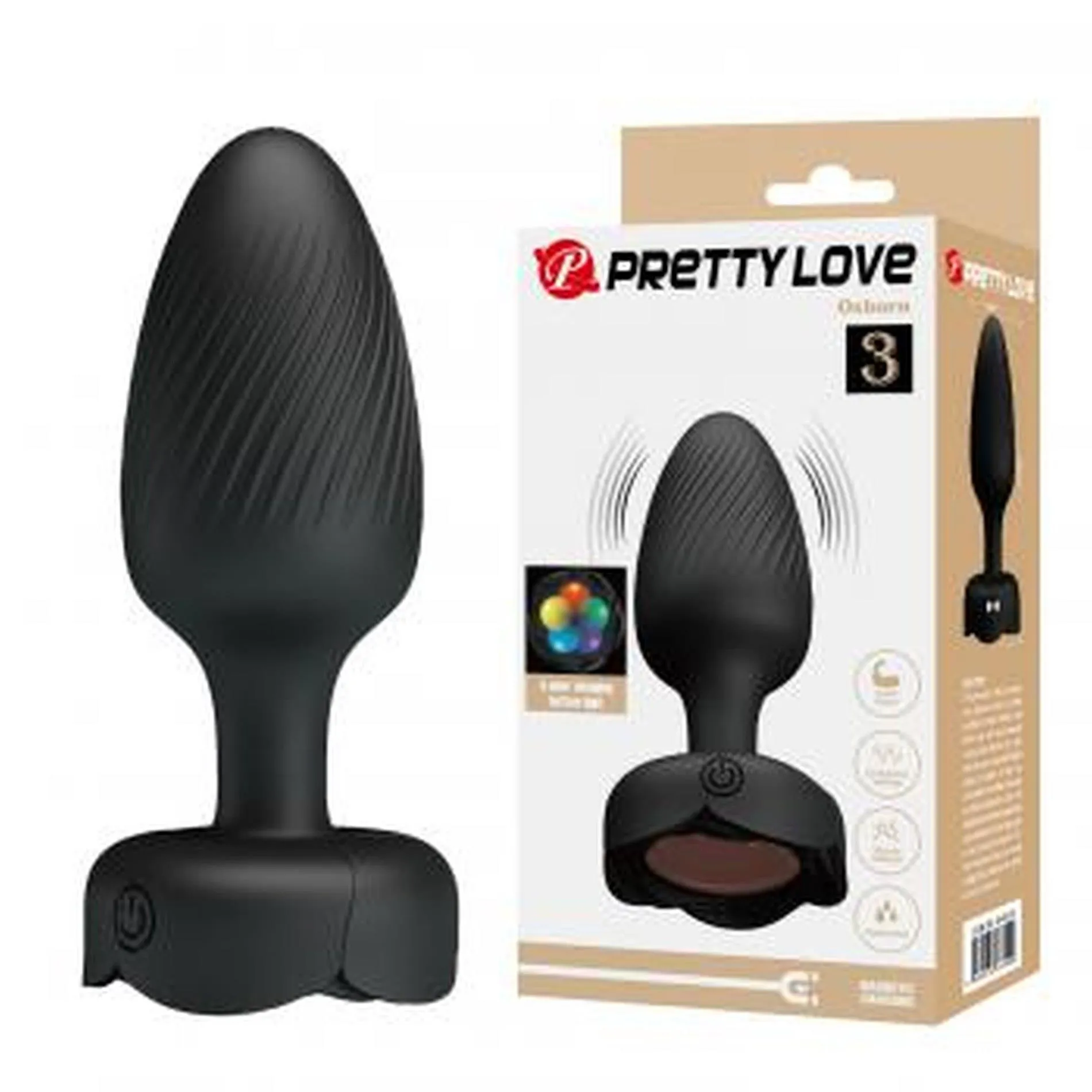 Анальна пробка Pretty Love Osborn, 9.8 см (чорна)