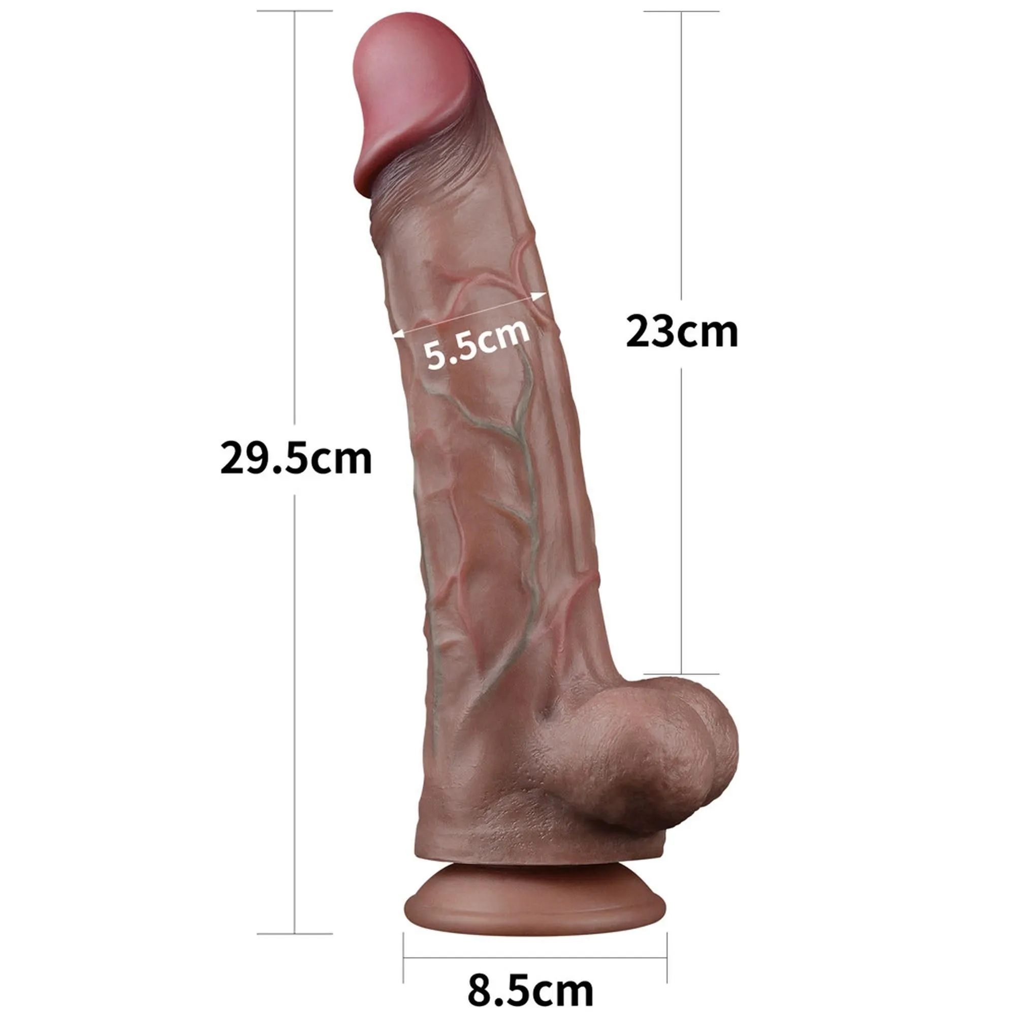 Фалоімітатор з присоскою LoveToy Nature Cock, 29,5 см (тілесний)