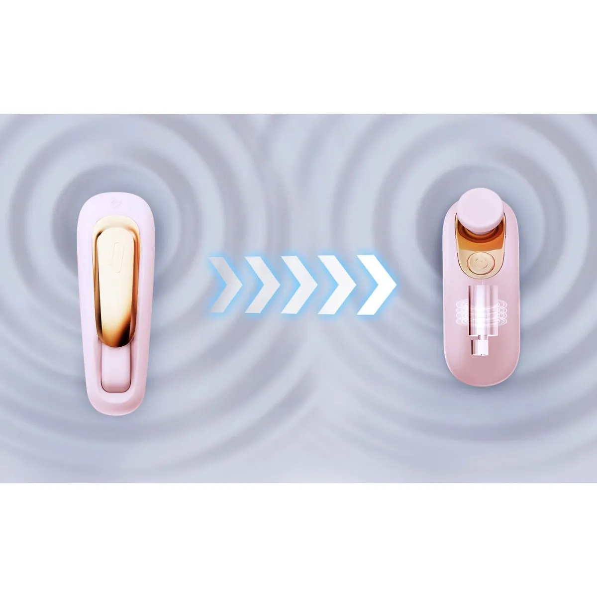 Qingnan No.6 Wireless Control Wearable Vibrator - Wibrator, Różowy, 8 cm