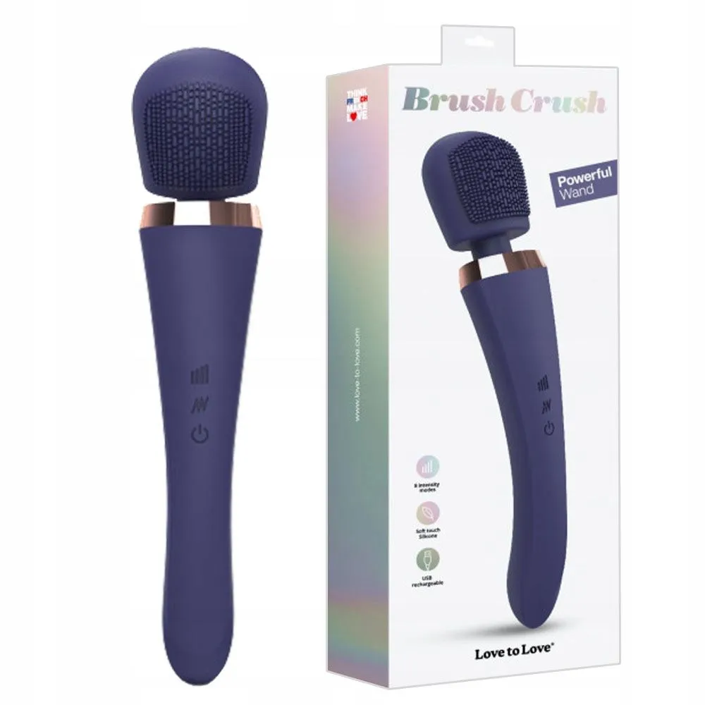 Вібромасажер Love To Love Brush Crush, 25,4 см (синій)