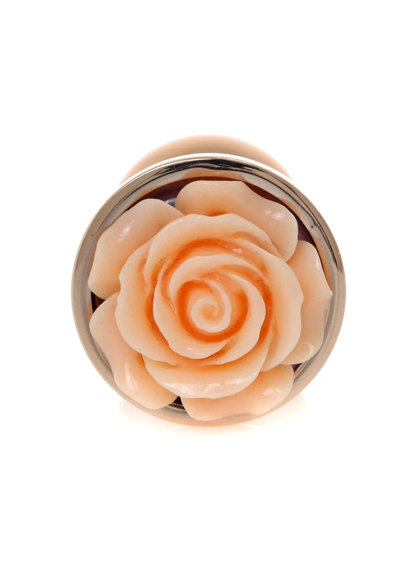 Анальна пробка B - Series HeavyFun Plug-Jewellery Red Gold, 7 см (персиковий)