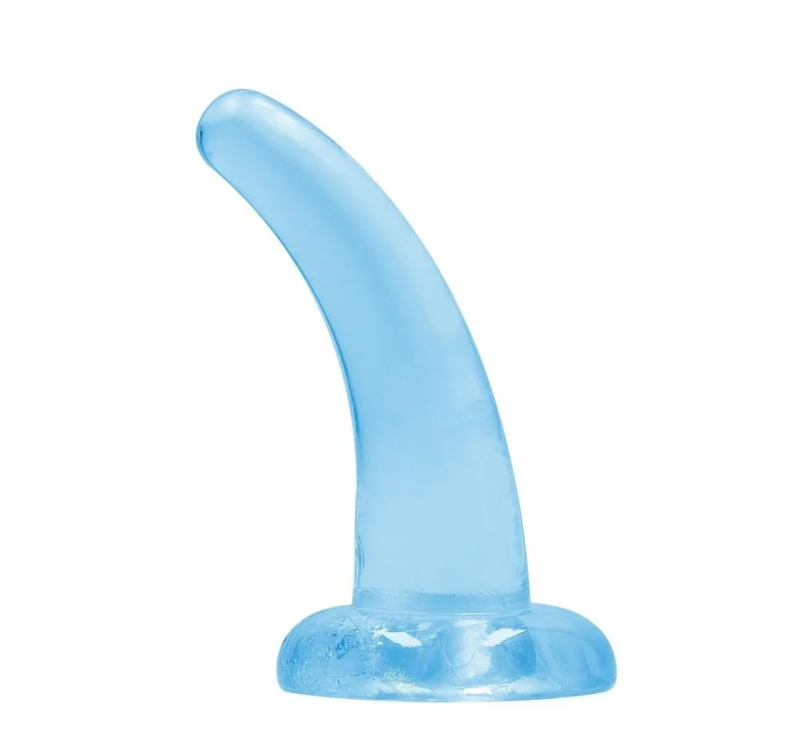 RealRock Crystal Clear - Dildo, Niebieski, 12 cm
