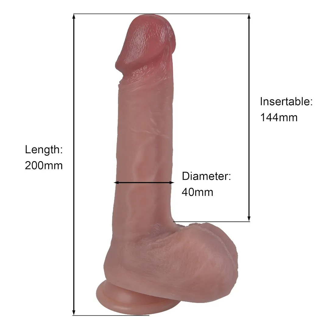 Фаллоимитатор Erospace Natural Play D1, 21 см (телесный)