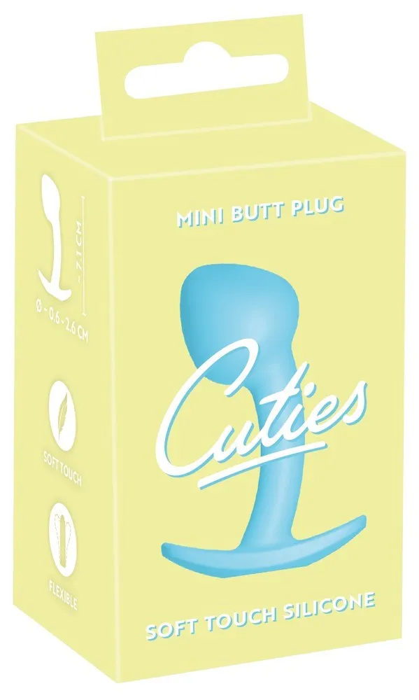 Анальная пробка Cuties Mini Butt Plug, 7,1 см (голубой)