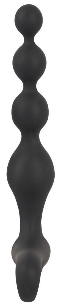 Анальні намиста з вібрацією, Black Velvets, 20 см (чорний)