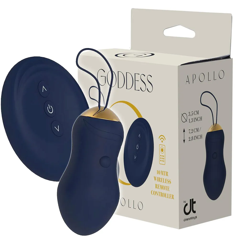 Виброяйцо Dream Toys Goddess Collection Apollo, 7,2 см (синий)