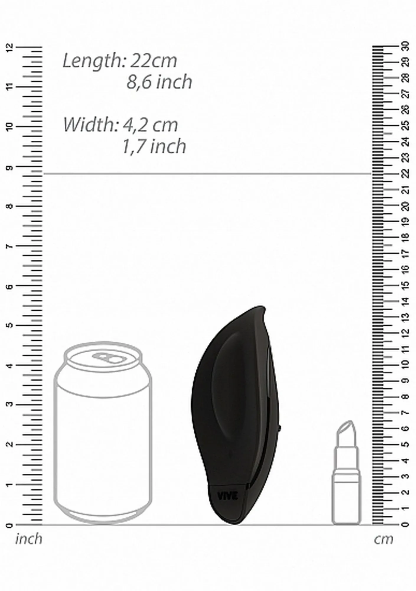 Vive Minu Lay On - Wibrator, Czarny, 8.5 cm