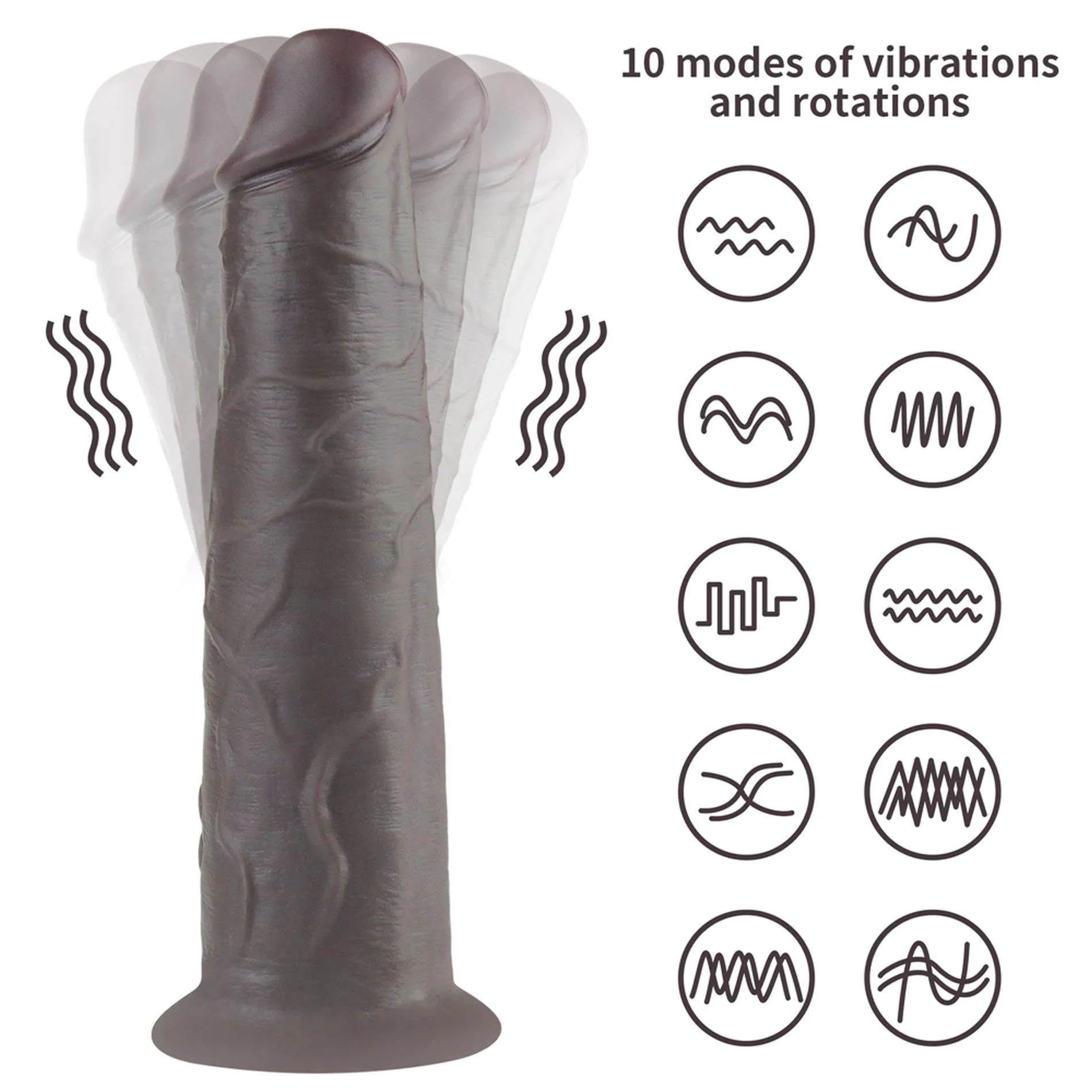 Вібратор Lovetoy Dual-Layered Silicone Nature Cock 8.0'', 20.5 см (чорний)