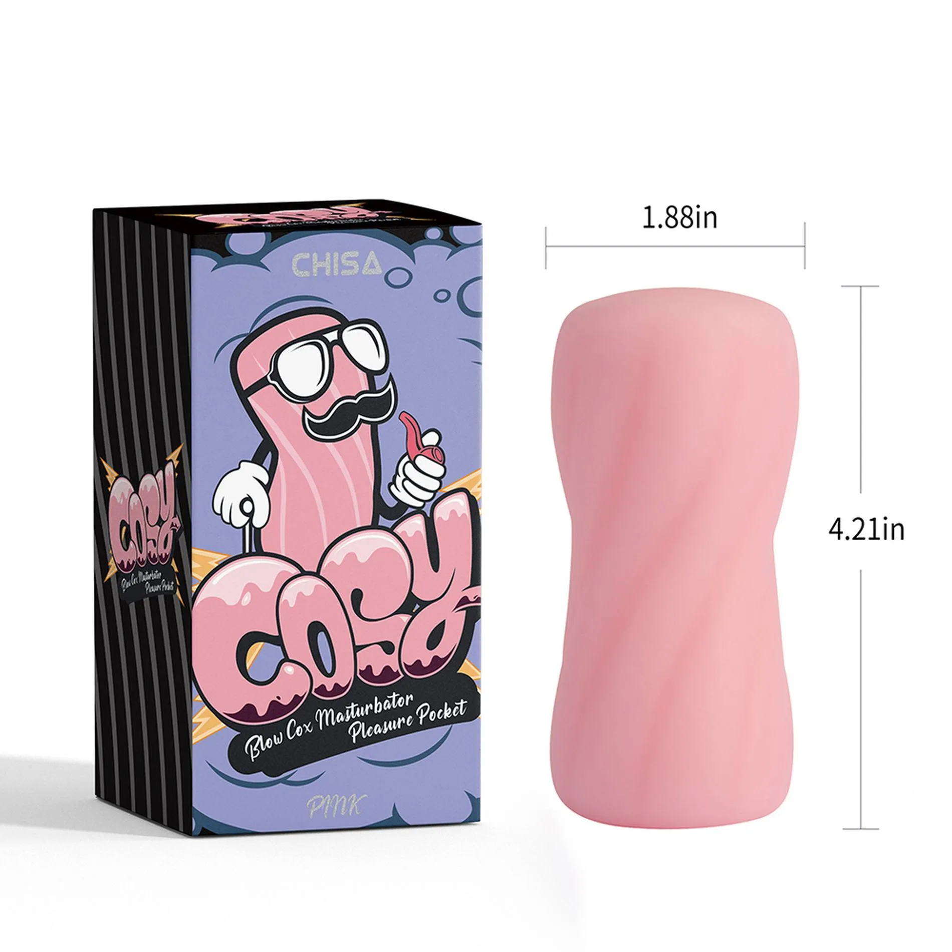 Chisa Blow Cox Pleasure Pocket - Masturbator, Różowy, 10.7 cm