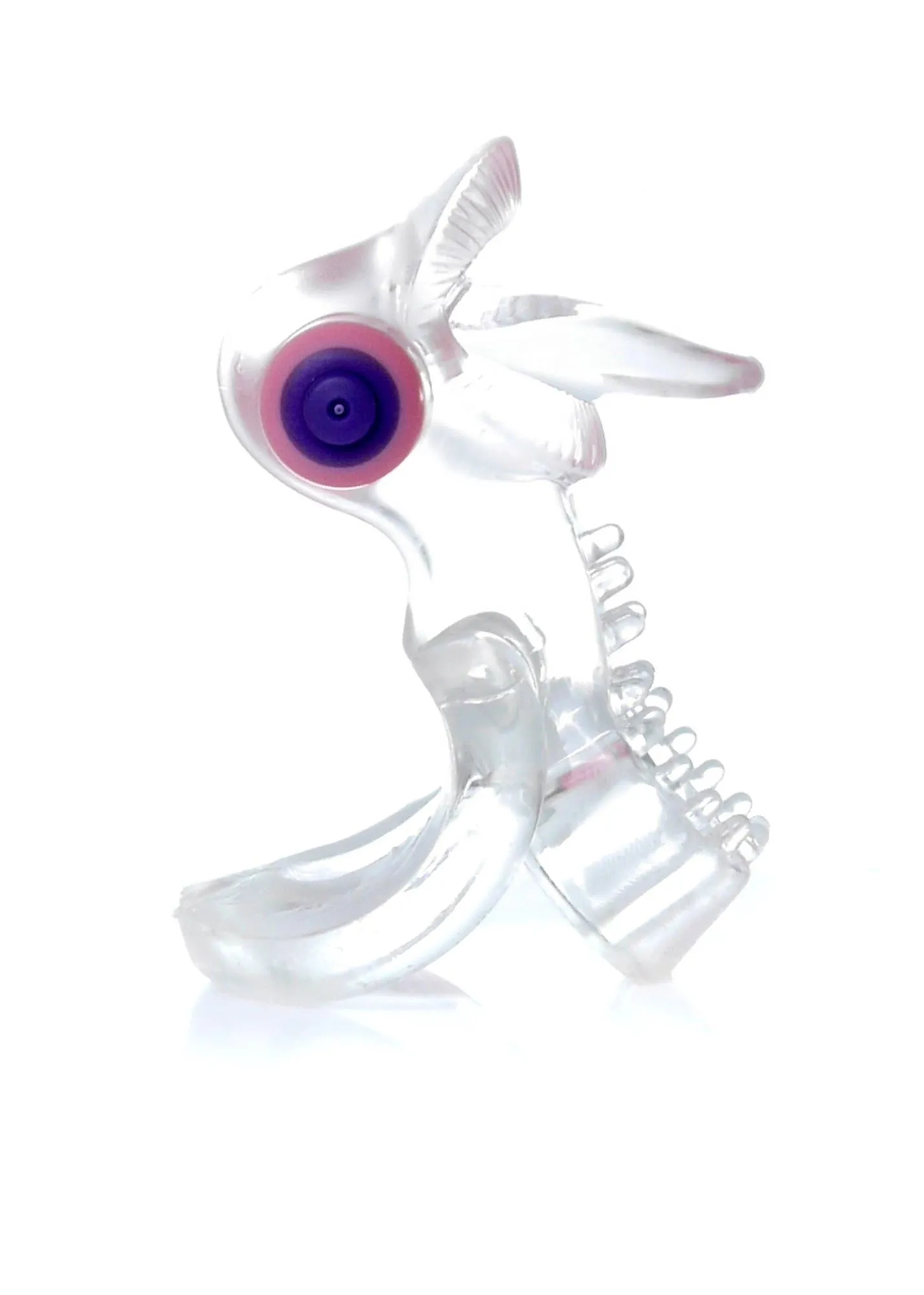 Виброкольцо B - Series EasyLove Tongue Vibro CockRing, 9.5 см (прозрачный)