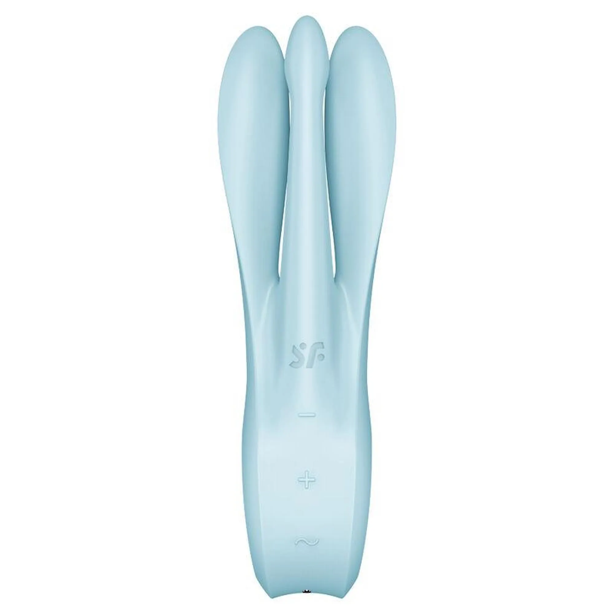 Satisfyer Threesome 1 - Wibrator wielofunkcyjny, Niebieski, 14 cm