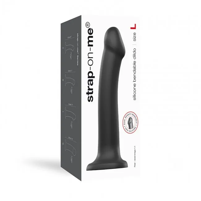Фалоімітатор Strap-On-Me Dual Density L, 19 см (чорний)