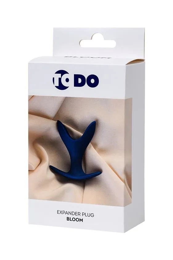 Анальная пробка ToDo Expander Plug Bloom S, 8.5 см (синий)