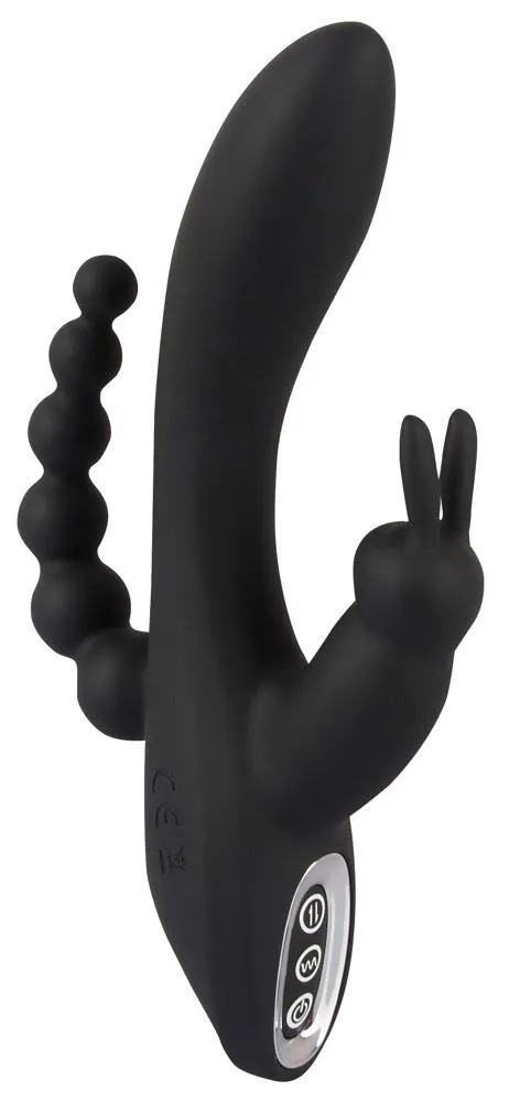 Sweet Smile Smile Triple G-Spot - Wibrator, Czarny, 20, 8 cm