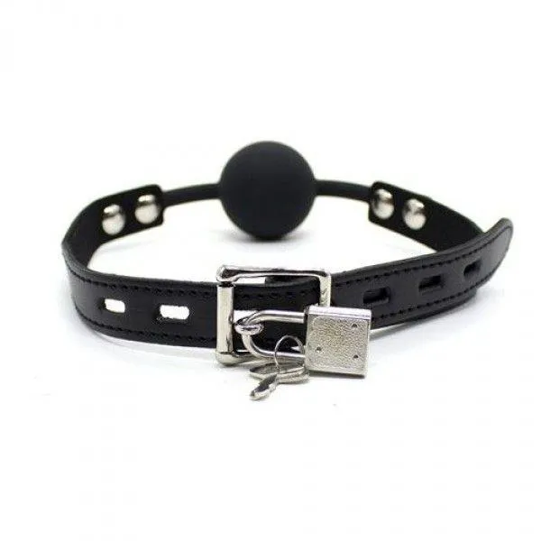 Toyz4lovers Ball Gag + Block - Knebel z kulką, Czarny