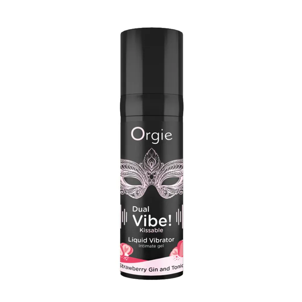 Жидкий вибратор Orgie Dual Vibe! Liquid Vibrator Strawberry Gin and Tonic, 15 мл