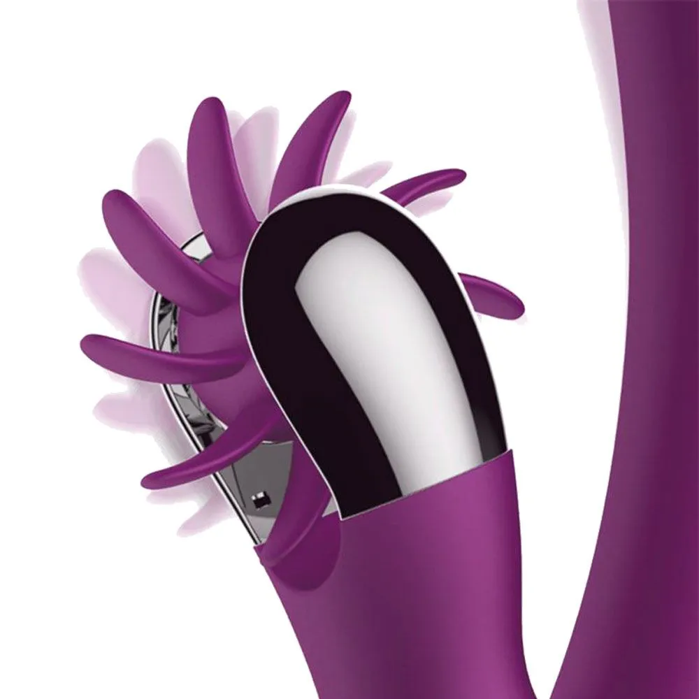 Action No.Four Down Double Function 2.0 - Wibrator, Fioletowy, 24 cm
