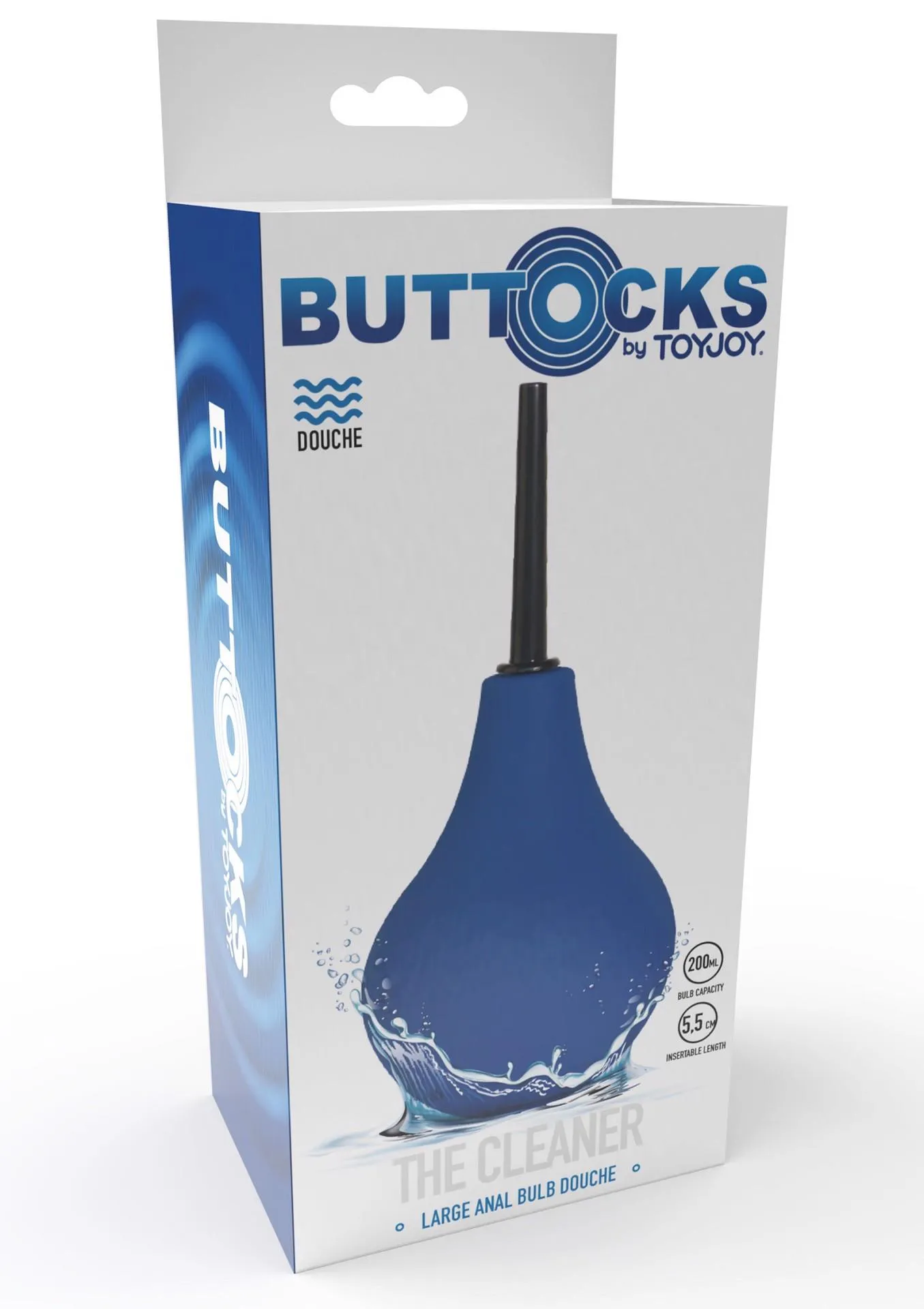 TOYJOY Buttocks The Cleaner L - Prysznik analny, Niebieski, 16.5 cm, 200 ml