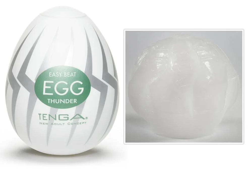 Мастурбатор яйце Tenga Egg Stronger Thunder (білий)